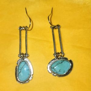 NEW Silver and Turquoise Dangle Earrings